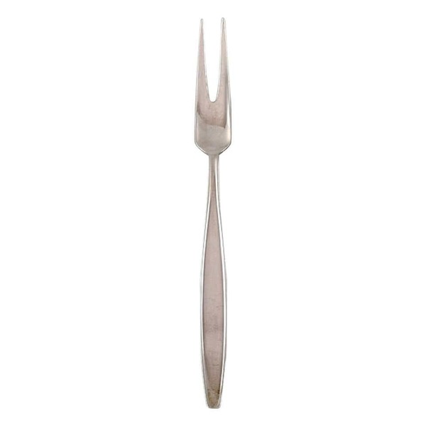 Tias Eckhoff For Georg Jensen. "Cypress" Meat Fork In Sterling Silver