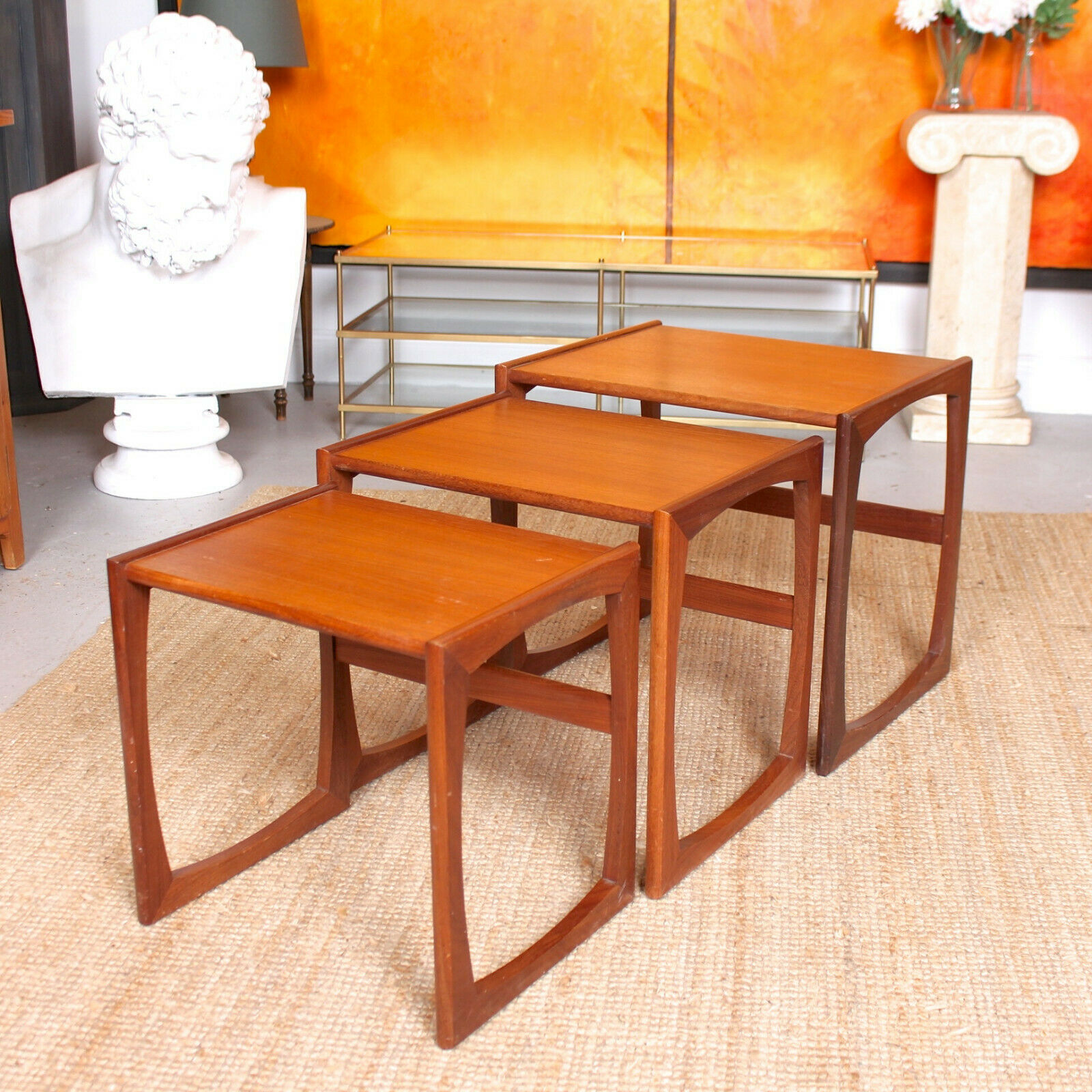 G Plan Nest Of Tables Teak Mcm Fresco Astro 3 Tables 1970s G Plan