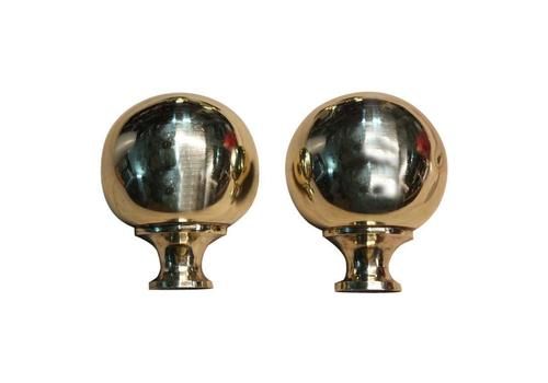 Midcentury Italian Design Ball Handles In Gold Brass, 1950
