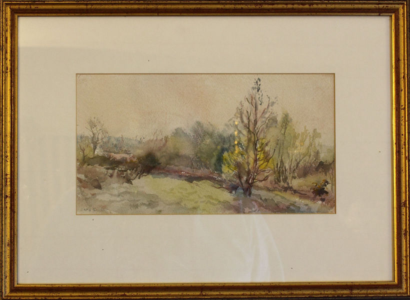 Watercolour Titled "Evening Light" By Chris Sinclair
