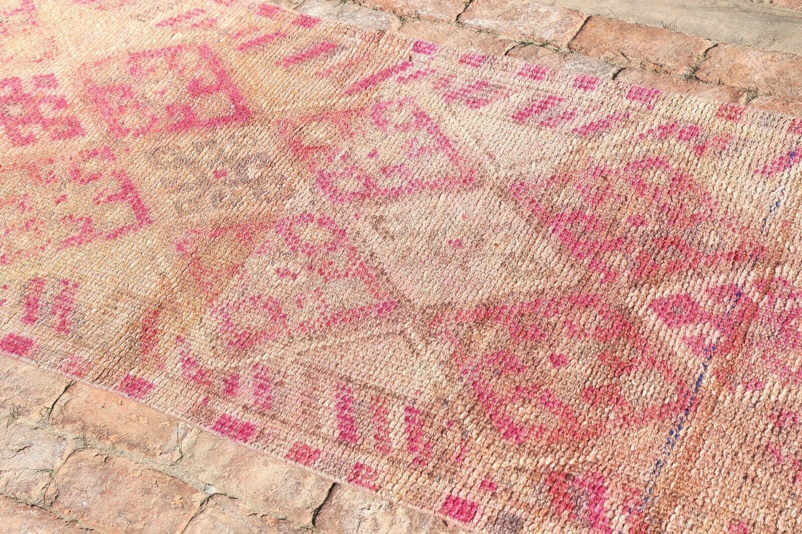 Pink Vintage Hallway Runner 2 5x12 6 Turkish Runner Carpet Decor Shabby Chic Rug Vinterior