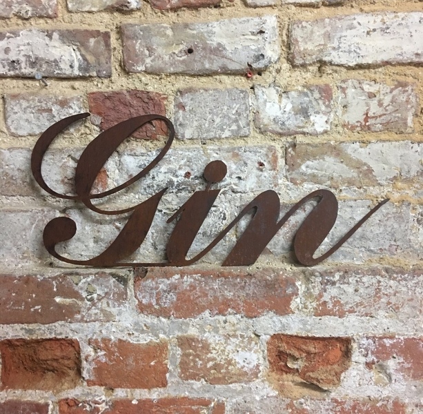 Rusty VINTAGE Lettering Letters Sign Metal Home bar Pub Vintage Rustic Wedding