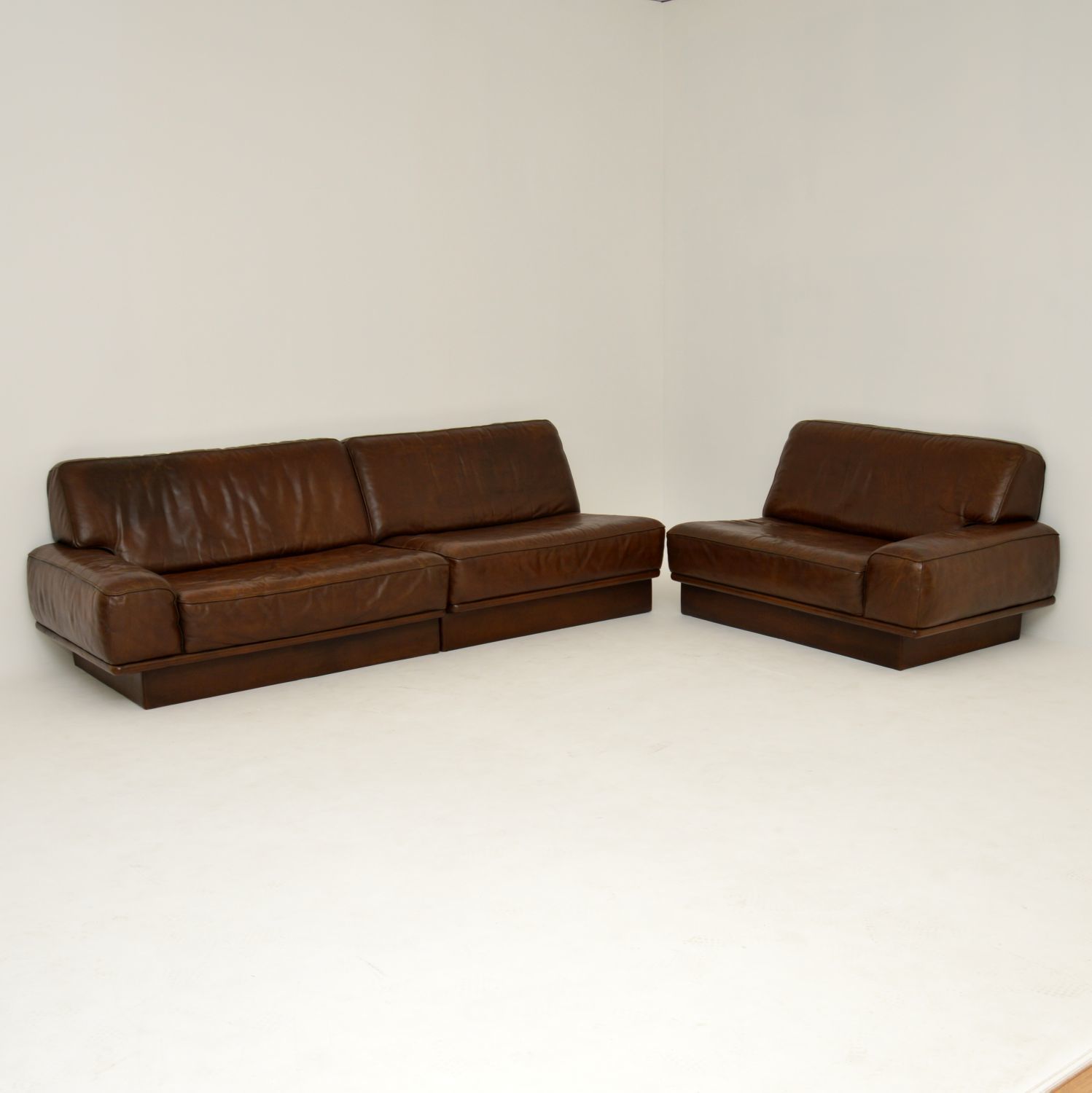 1960’s Vintage Leather Modular Sofa By De Sede Vinterior