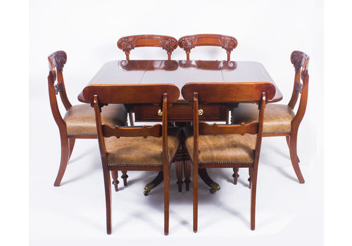 Antique Regency George III Pembroke Table Gillows & 6 Antique Chairs C1820