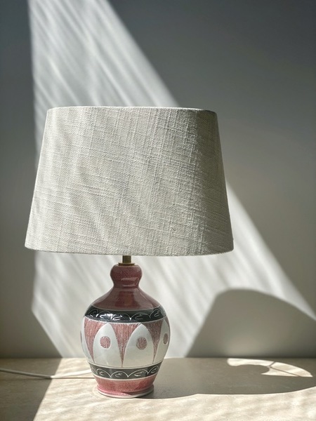 small pink table lamp