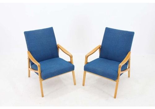 Set Of Two Blue Armchairs,1960‘S.