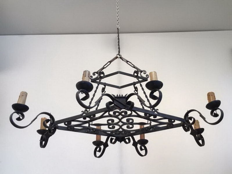 Large Wrought Iron Chandelier Large Wrought Iron Chandelier