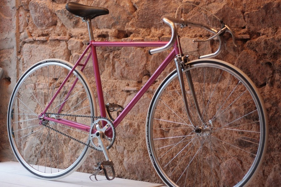 1980s Vintage Mercier Pink Fixie Bike Cycles Mercier Vinterior