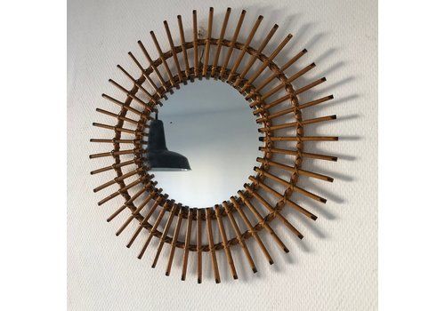 Rattan Sun Mirror 1960s