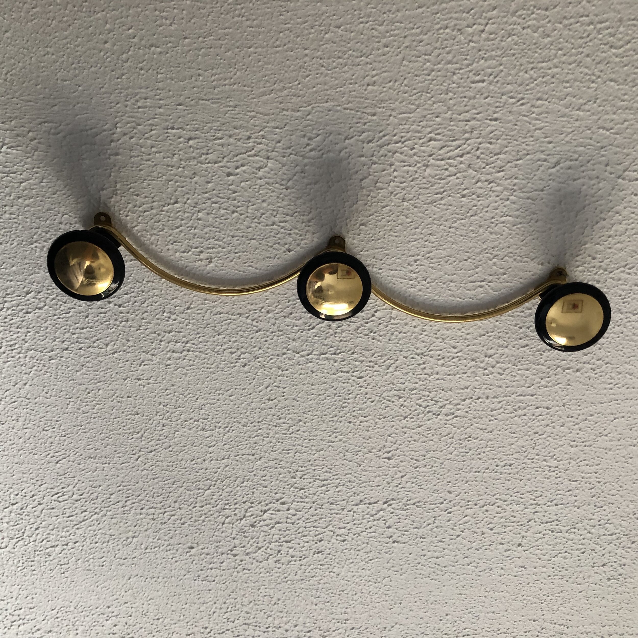 Vintage coat hooks Mid Century Modern gold, golden coat Vintage coat hooks Mid Century Modern gold, golden coat