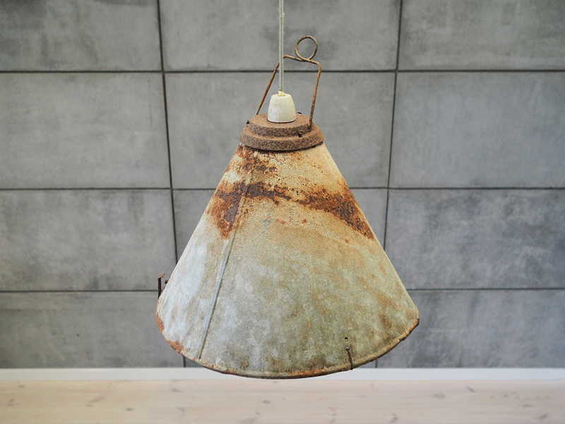 Metal Lamp, Industrial Style, 50s photo for sale