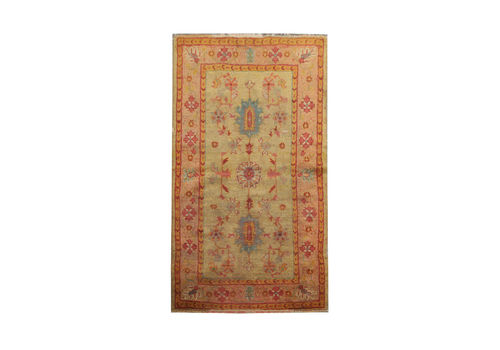 Antique Rug Gold Carpet Turkish Rug 106 X 186 Cm