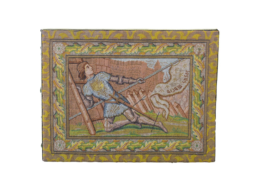 French Saint Joan Of Arc Fighting Tapestry Needlepoint Vinterior