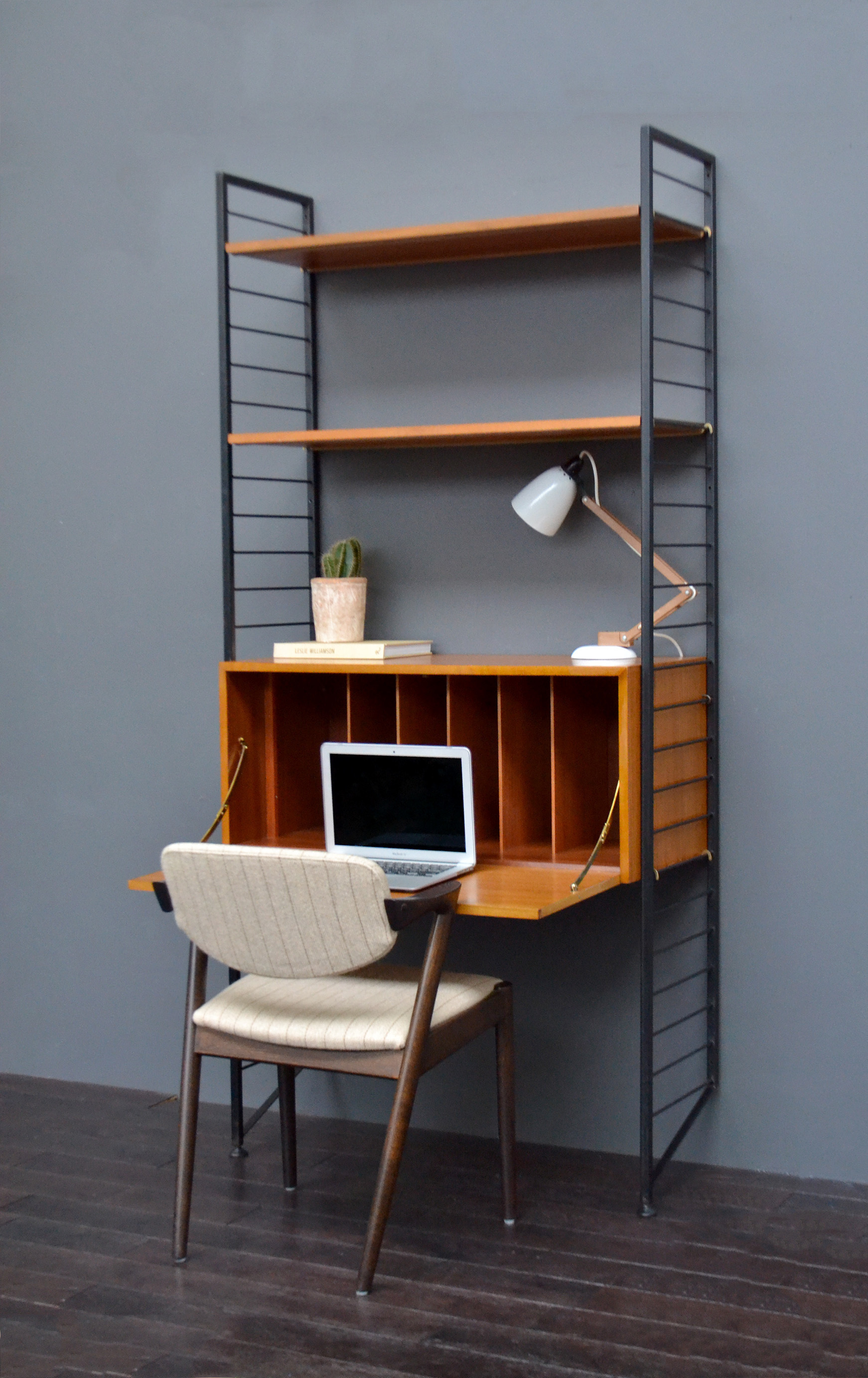 Original Vintage Mid Century Teak Ladderax Bookshelf / Desk / Shelves