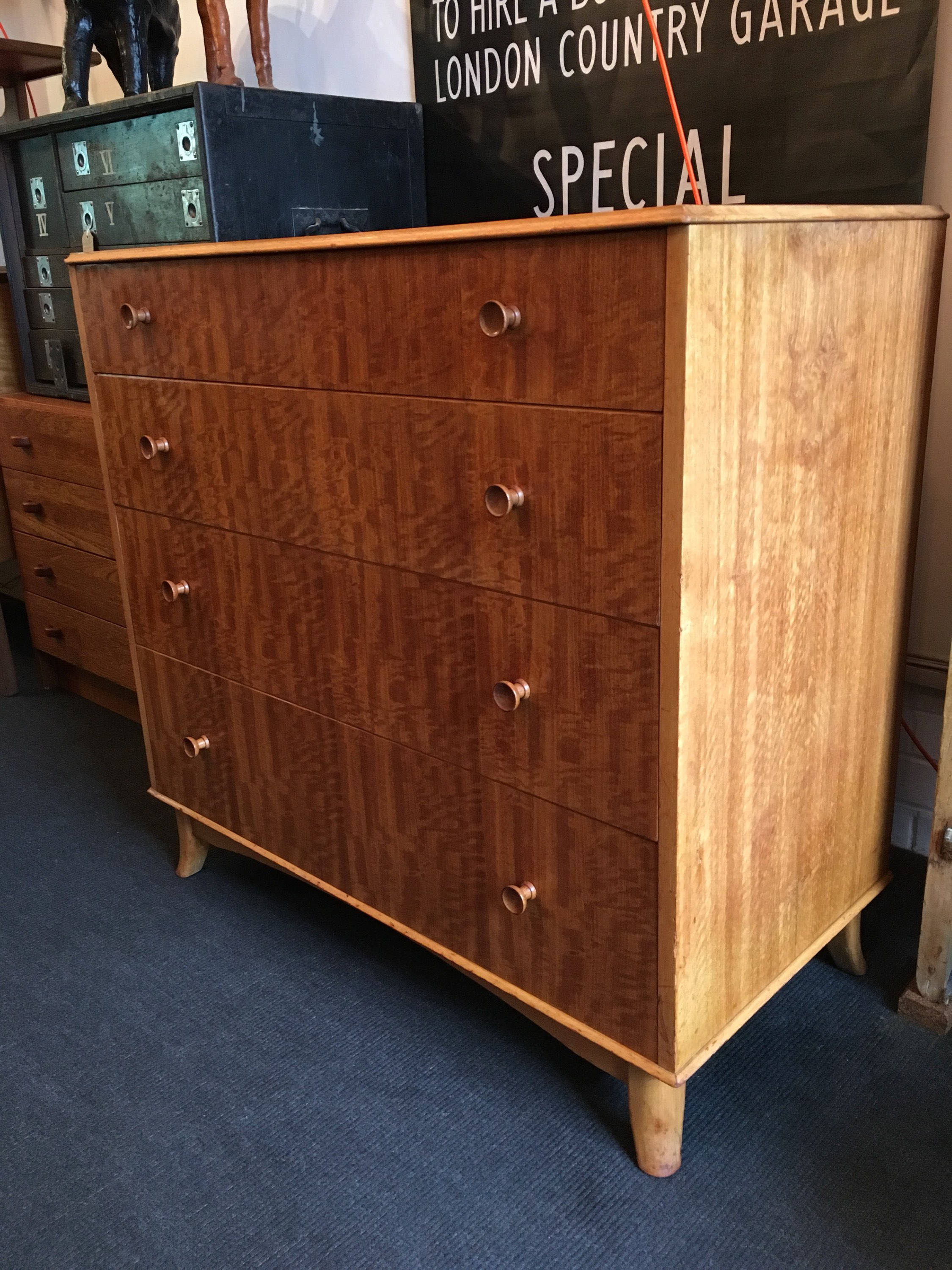 1960 S Walnut Chest Of Drawers By Gimson And Slater For Vesper