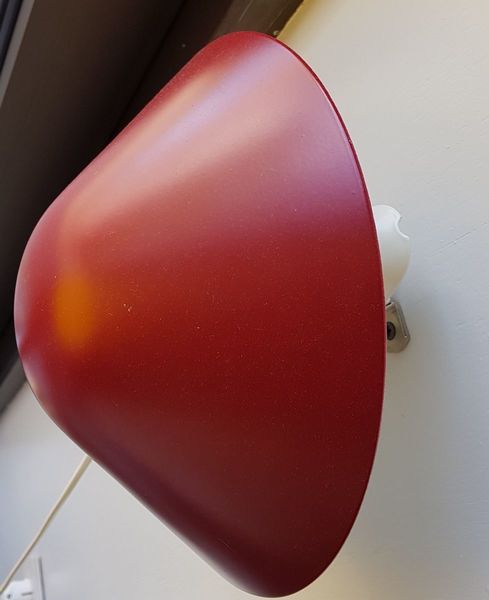 Danish Red Zeyfir Wall Lamp From Lyskaer, 1960s