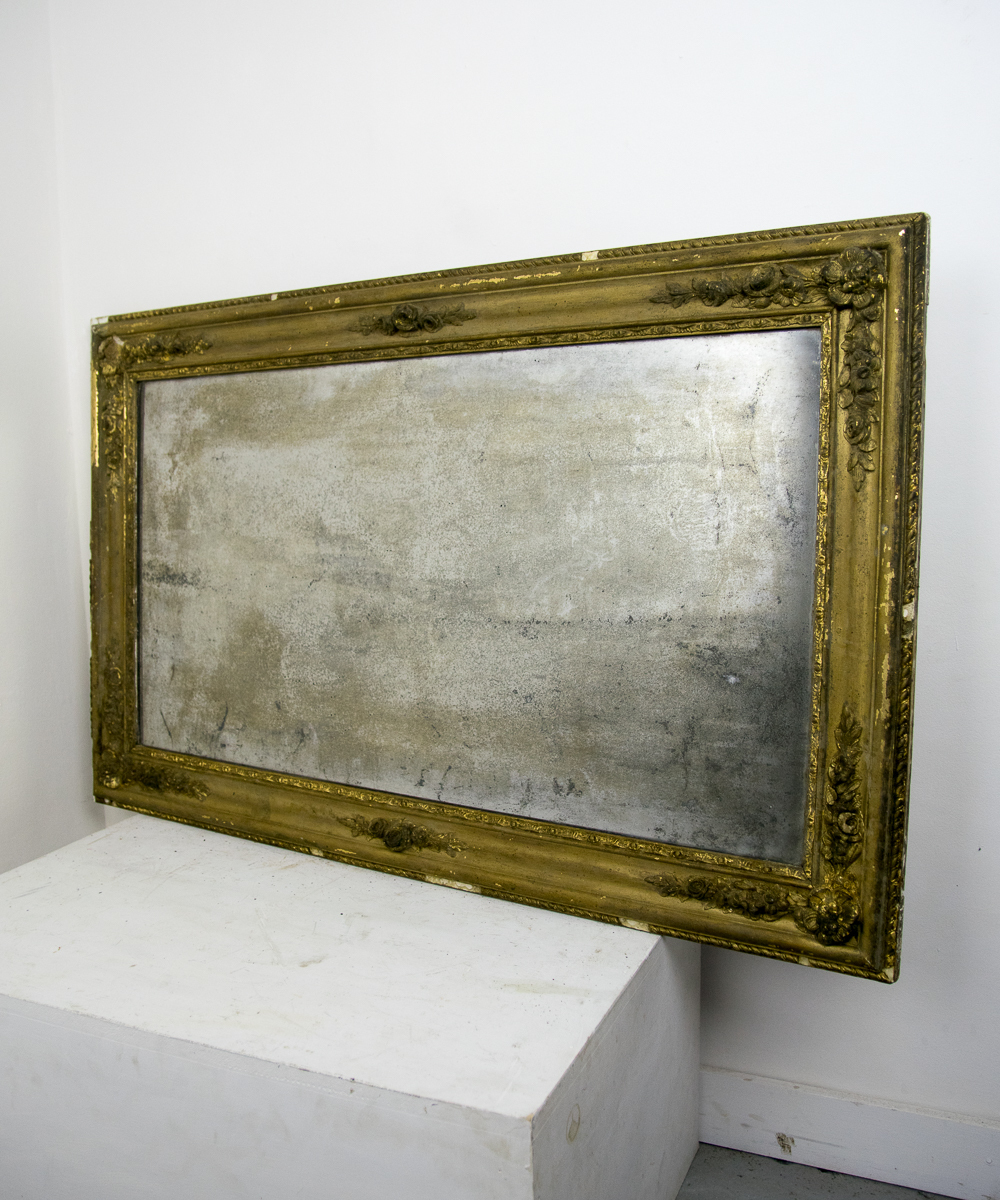 Antique Mercury Mirror With Lots Of Age