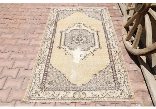 Vintage Pastel Turkish Rug, Area Rug, Oushak Rug, Neutral Beige Rug, Beach Home Decor, Wool Rug, Floor, Faded Poudre Powder Tone