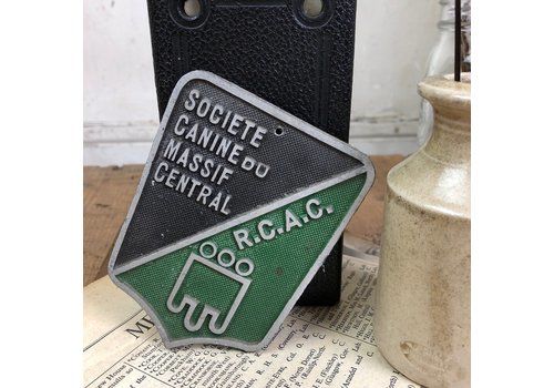 Vintage French Dog Award Plaque
