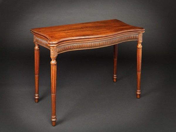 Finest Quality Late 18th Century Serpentine Card Table