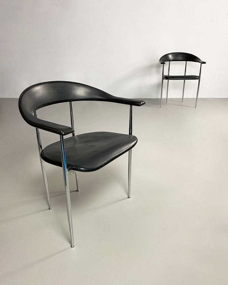 Gianfranco Gualtierotti Fasem P40 Chair Chrome And Rubber 'P40