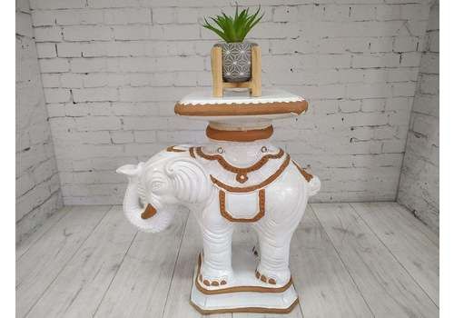Vintage Plant Stand Large Pottery Elephant Garden Seat