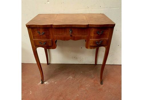 Louis XV Style Lady's Dressing Table In Rosewood And Flower Marquetry