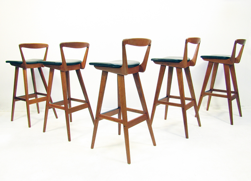 Rosengren Hansen Teak Bar Stools 2 Left Vinterior Rosengren Hansen Teak Bar Stools 2 Left 7 10
