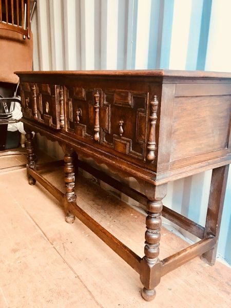 Antique Jacobean Style Oak Sideboard Dresser Base Vinterior