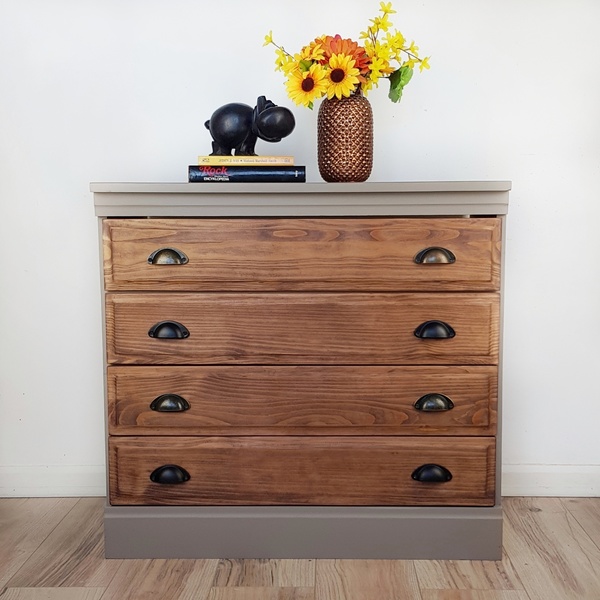 Rustic Chest Of Drawers Modern Bedroom Drawers Grey Painted