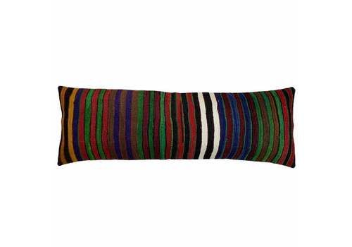 Bedding Kilim Pillow, Oversize Cushion Cover, Long Bolster Kilim Pillow Cover, King Pillow Shams Long Pillows For Bed