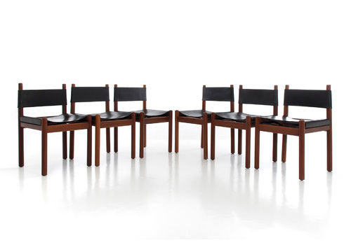 Set Of Six Scandinavian Dining Chairs