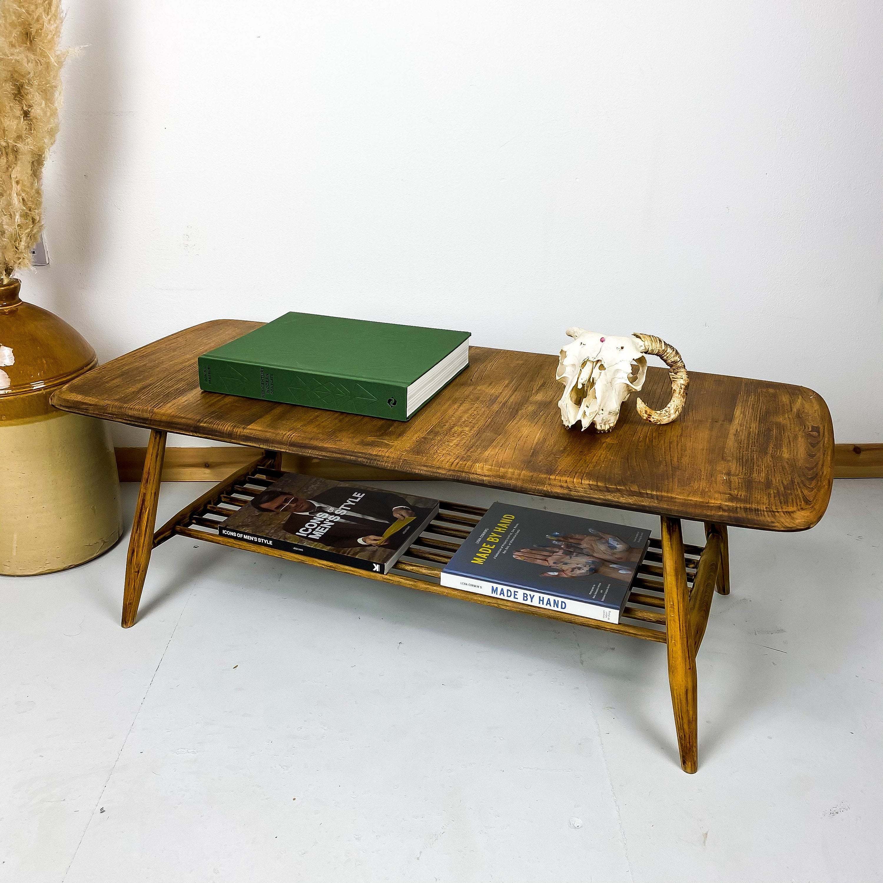 Mid Century Ercol Coffee Table Vintage Ercol Golden Dawn Elm Coffee