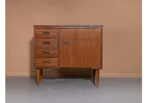 Mid Century Sewing Table, Work Desk With Drawers
