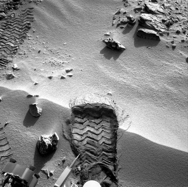 Curiosity Rover 'Wheel Track On Mars' Oversize Archival Pigment Print Unframed