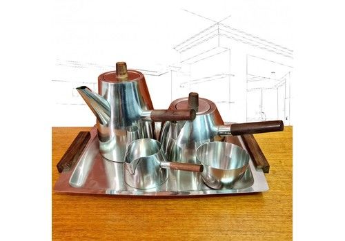 Danish Lundtofte Steel Coffee Set