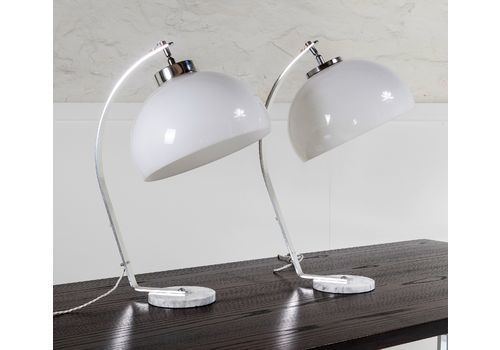 A Pair Of Mid Century Italian Arc Table Lamps 1970s | Guzzini Lamp | Mushroom Lamp