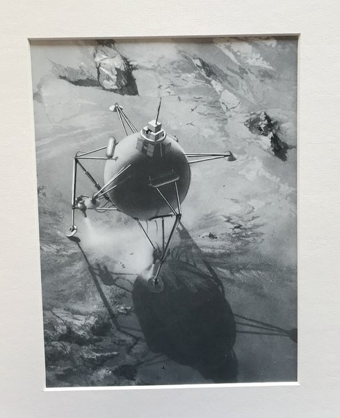 Mounted 1954 Robot Rocket Lands On The Moon By Ra Smith