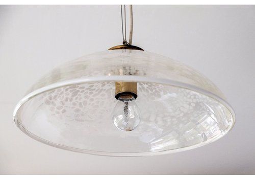 Mottled Glass Pendant Lamp From Peill & Putzler, 1970s