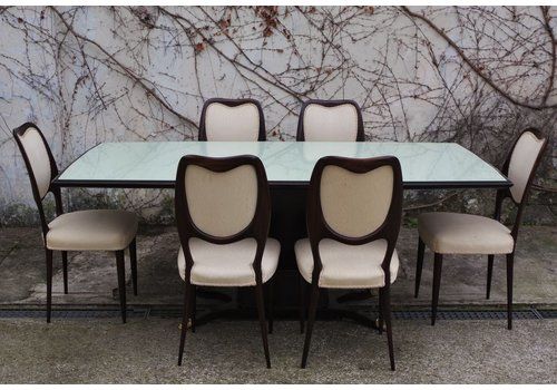 Tavolo Da Pranzo In Mogano E Sedie Di Fratelli Rigamonti, Anni