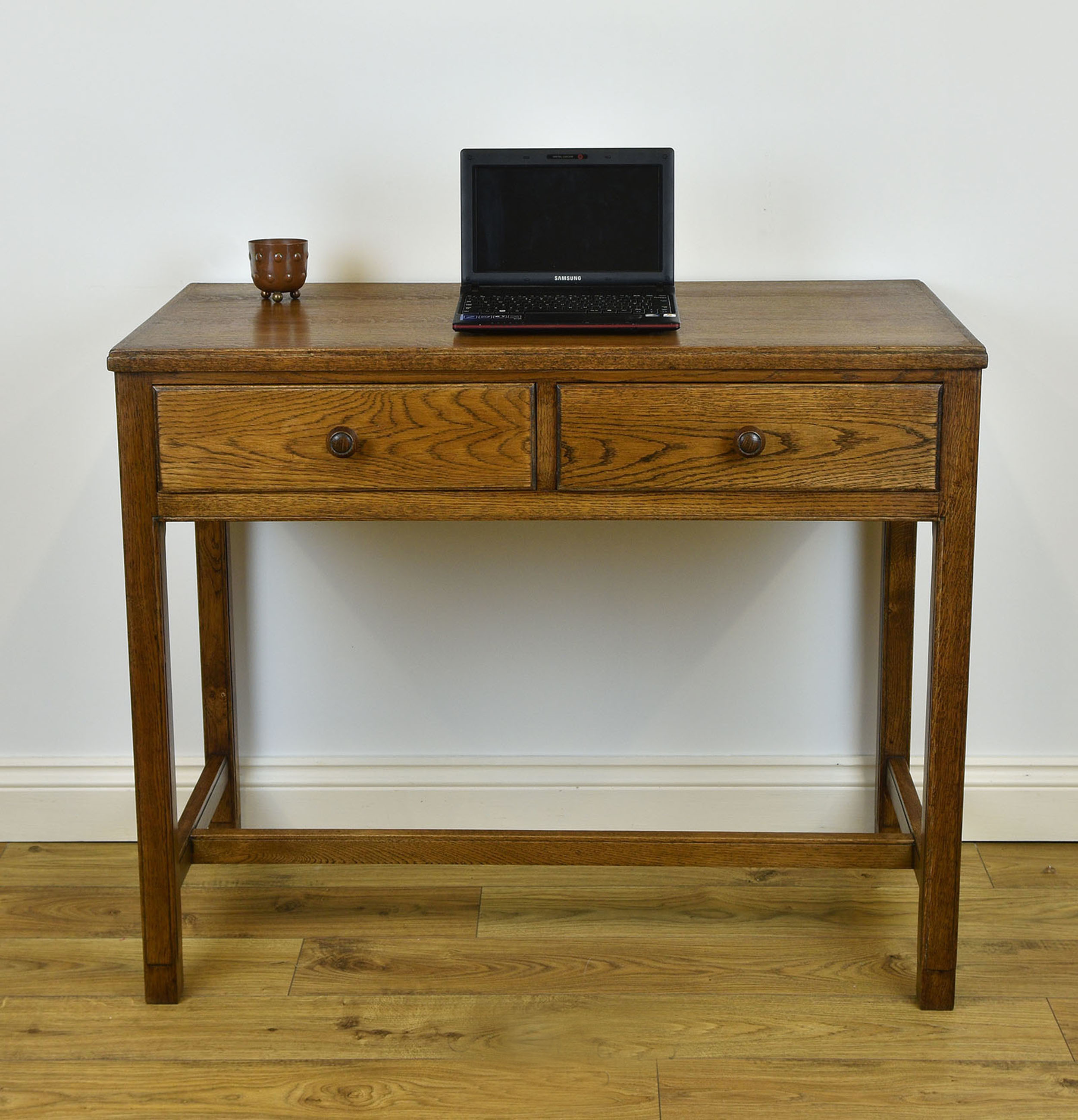 Vintage Oak Air Ministry Small Desk Side Hall Table Cotswold School Mid Century Free Delivery To Mainland England Wales Vinterior