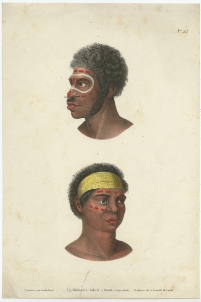 Antique Print Of Natives Of Australia (C.1840)