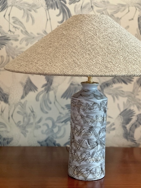 Upsala Ekeby Large Ceramic Table Lamp. 1950s.