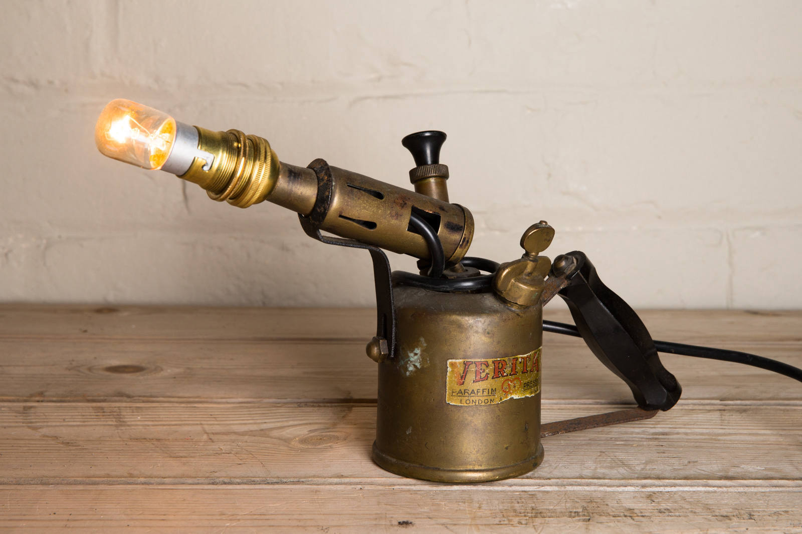 Vintage Blow Torch Lamp, Desk Lamp, Table Lamp, Veritas ...