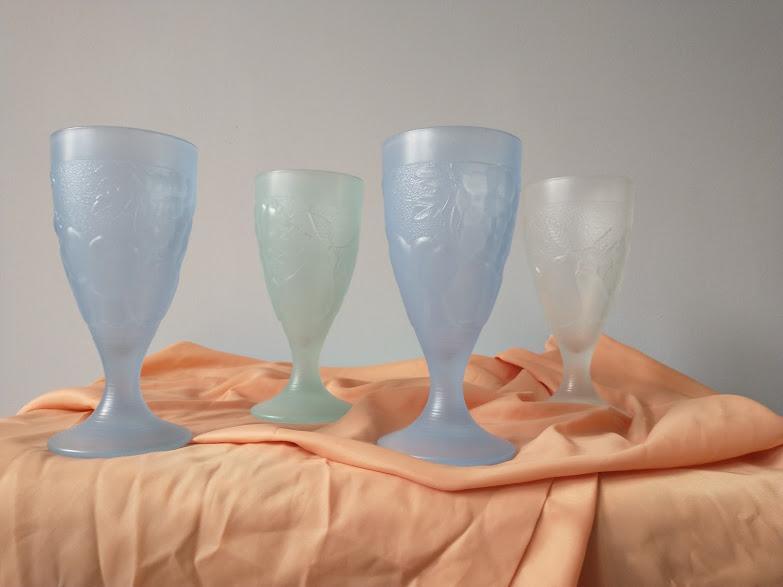 Fruit Detail Frosted Wine Glasses X4 Vinterior