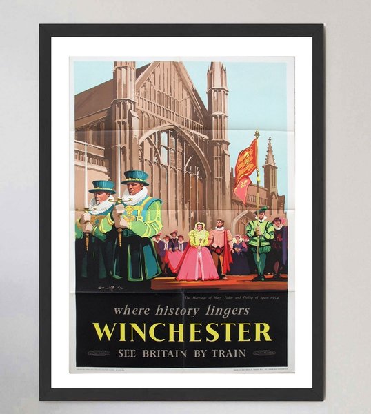 Winchester British Railways, 1950s, Original Vintage Poster photo furniture