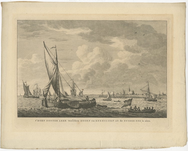 Antique Print Of The Village Of Oosterleek By Bendorp (C.1790)