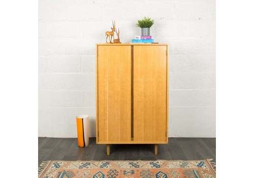 Compact Gentlemen's Oak Wardrobe By John And Sylvia Reid