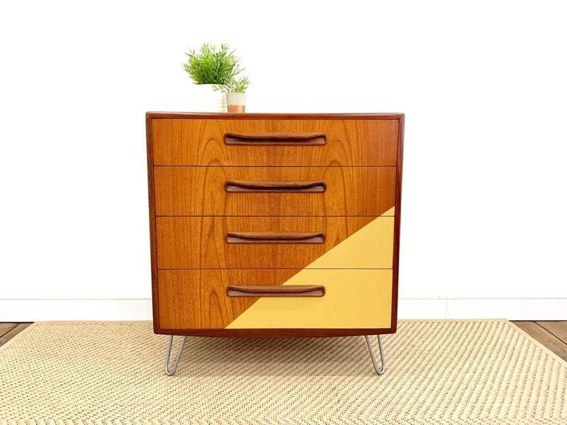 G Plan Chest Of Drawers, Vintage G Plan Bedroom Drawers, Mid Century G Plan Teak Storage Drawers