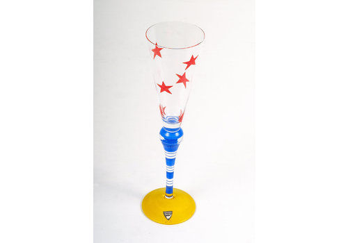 Champagne Flute "Clown" By Anne Nilsson For Orrefors, Sweden